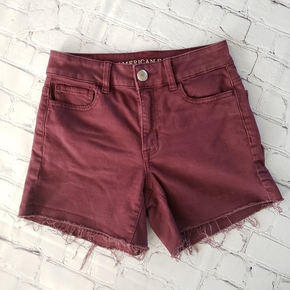 AEO High Rise Shortie Plum 0 - Picture 3 of 8